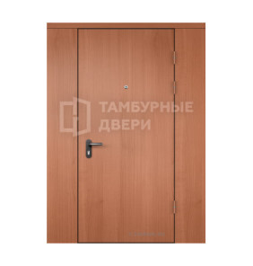 Дверь в тамбур глухая с перегородкой ламинат — МДФ ТД-48
